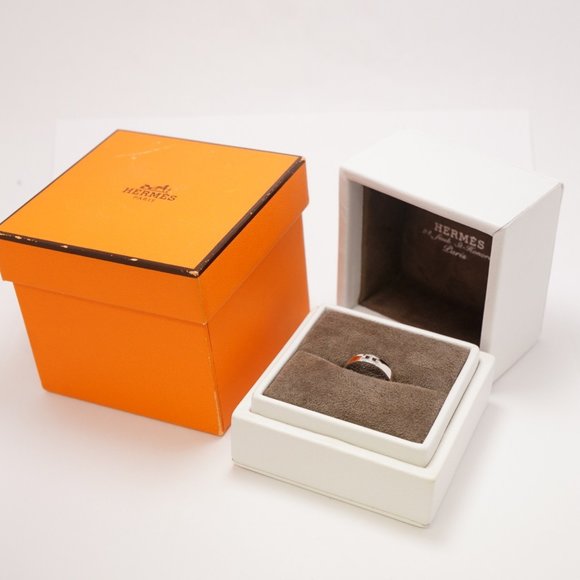 Hermes Ring Hercules K18WG White Gold Diamond #47 Ladies - Picture 6 of 8